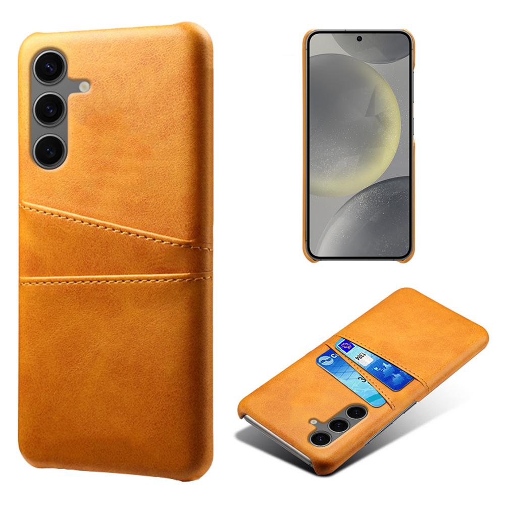 For Samsung Galaxy S24 FE Case Dual Card Slots PU Leather+Hard PC Phone Cover