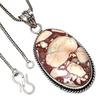 Pendant Wild Horse Jasper Gemstone Handicraft Valentine'Day Silver Jewelry 2"