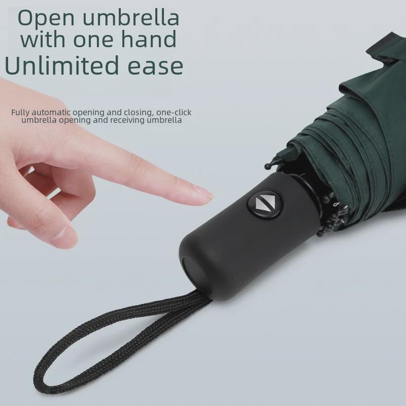 Зонт Genshin Impact Automatic складной с защитой от ультрафиолета для учеников начальной школы - устойчив к ветру, подходит для использования в солнечную и дождливую погоду