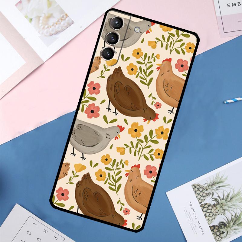 Чехол с рисунком цыпленка для Samsung Galaxy S24 Ultra S21 S22 S23 S25 Ultra S9 S10 Plus S20 FE S25 FE Задняя крышка