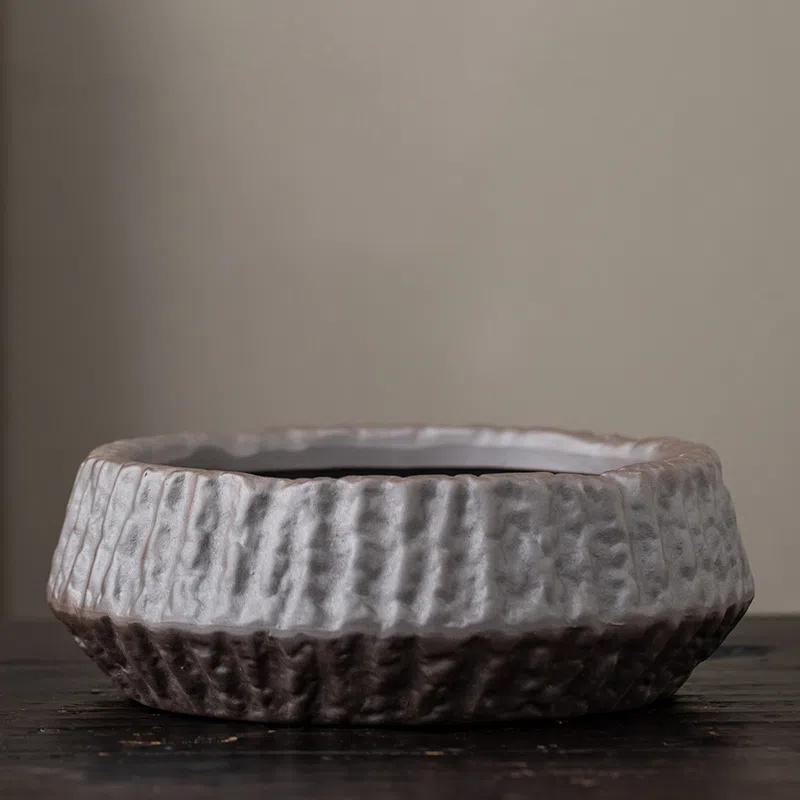 Винтажный крытый и уличный креативный цветочный горшок в форме бонсай, маленький и большой, фиолетовый, глиняный, керамический, зеленый, настольный, декоративный, для растений