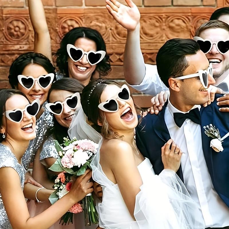 20 Белых Очков в Форме Сердца Только для Женщин Ретро Аксессуары для Девичника и Свадебной Вечеринки Подходят для Вечеринок по случаю Дня Рождения