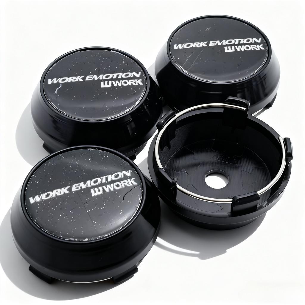 4pcs JDM W Work Emotion Logo Emblem Car Wheel Center Caps 60MM 56MM Car Wheels Hub High Cap Workemotion Badge Rim Hubcaps Cover