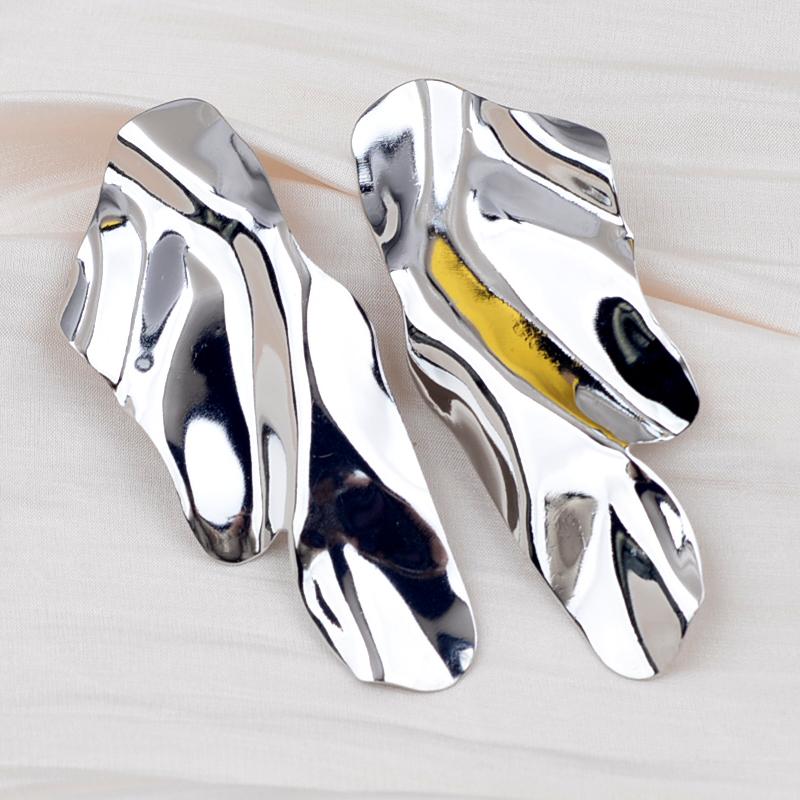 Металлические массивные серьги в стиле ретро для женщин, модные европейские длинные серьги с круглыми звездами и квадратами неправильной геометрии, длинные серьги, ювелирные изделия