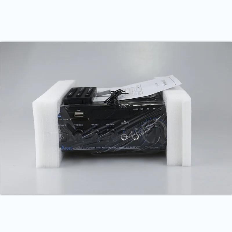 AK45 HiFi Digital Bluetooth Audio Amplifier MP3 Channel 2.0 Sound Power AMP Stereo Home Automotive Car for Speakers MAX 350W*2