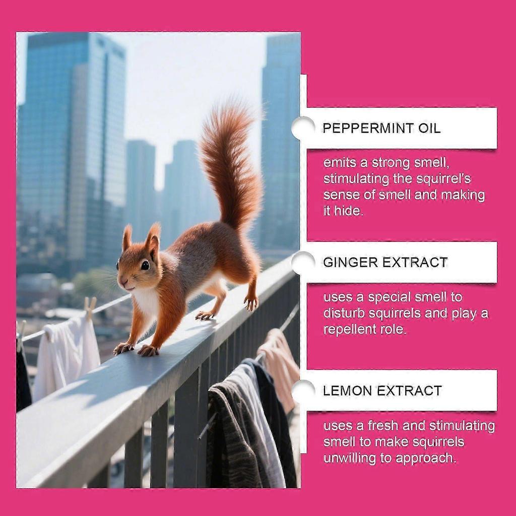 Squirrel Repellent Outdoor, Chipmunk Repellent, Squirrel Repellent for Garden & Yard, Attic Squirrel Deterrent, Keep Chipmunk Away, Get Rid of Squirre