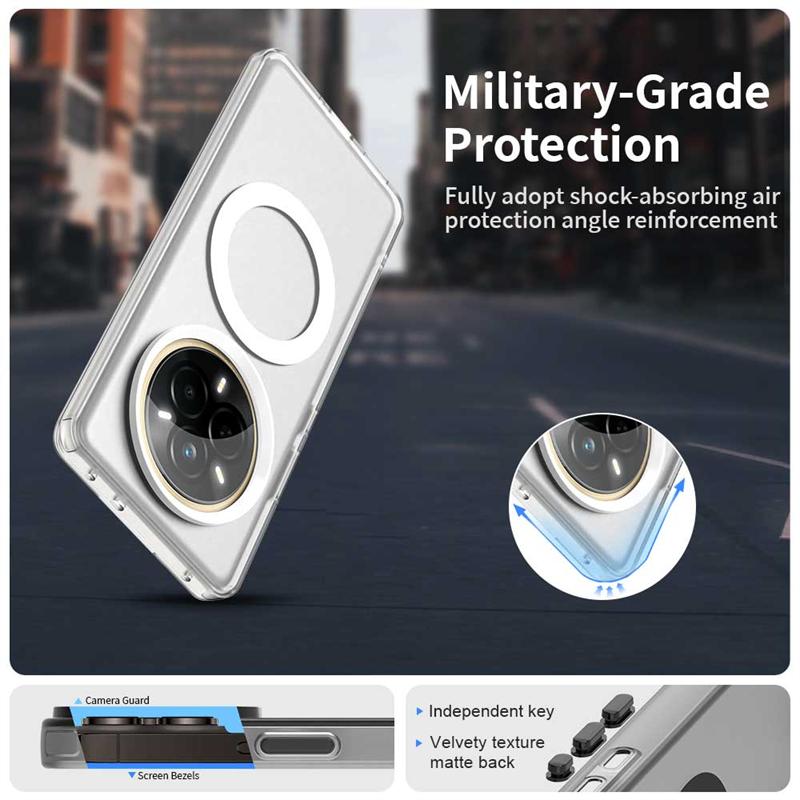 Для Realme 14 Pro Plus Чехол Чехол OPPO Realme 14 Pro Plus Capas Бампер Беспроводная зарядка Магнитный Матовый Funda Realme 14 Pro Plus