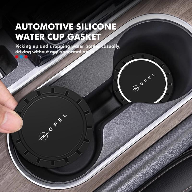 2pcs Car Cup Pad Silicone Water Coaster Drink Cup Non-slip Mat For Opel Insignia Astra G J F K Vectra C H Corsa C B D Omega