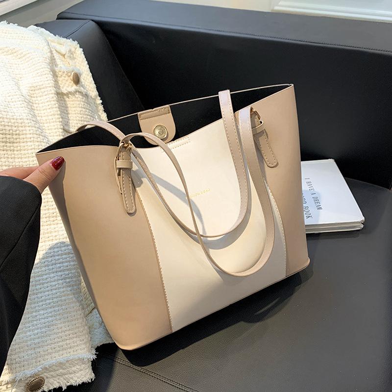 Retro Minimalist Atmospheric Commuting Shoulder Bag for Women Spring Summer New Western-style Large Capacity Tote Shoulder Bag