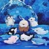Sea Otter Aquarium Plushies Pendant Orca Penguin Killer Whale Plush Keyring Shark Dolphin Polar Bear Keychain Car Key Pendant