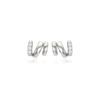 Silver Cubic Earrings Sc25B08T