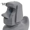 Retro Texture Decoration 3D Printed Moai Duck Statue, Easter Island Stone Head Figurine, Statue Design Funny Desk Decor for Office Shelf, Creative