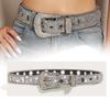 Shiny Full Rhinestone Belt for Women Girls, Vintage Cowgirl Belt with Bling Sequin Diamond Western Cowboy Belts for Jeans Skirt