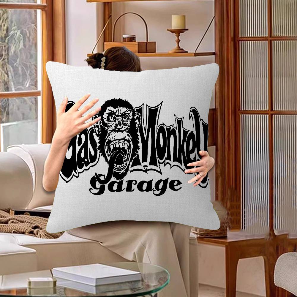 Gas M-monkey Cushion Cover Inches Farmhouse Decor Home Throw Pillow Covers For Couch Decorations