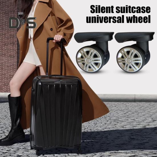 1 пара универсальных сменных колес, малошумные двухрядные колеса большого размера для чемодана на колесиках, ремонтные колеса для дорожного чемодана, аксессуары, колеса