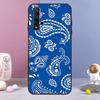 Синяя бандана для Huawei Nova Y60 Y61 Y70 Y72 Y73 Y90 Y91 9 10 SE 7i 8i 11i 12i P30 P40 Lite P60 Pro Чехол