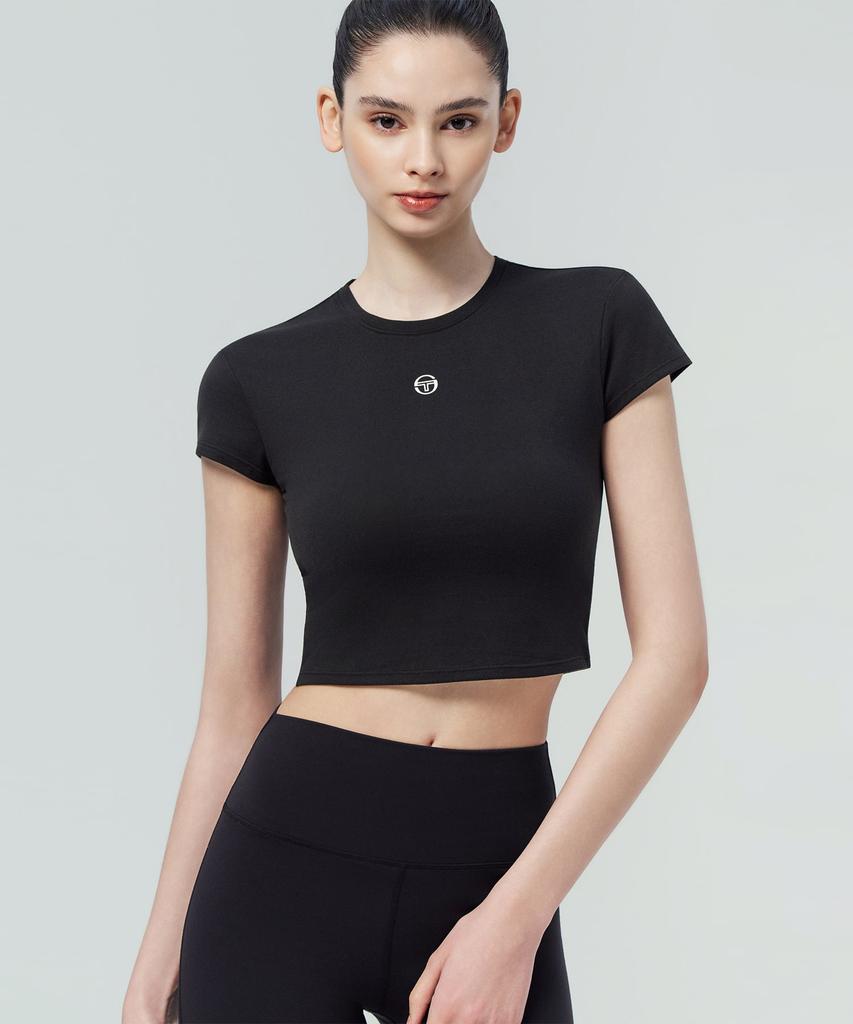 Женская укороченная мягкая облегающая футболка SERGIO TACCHINI W