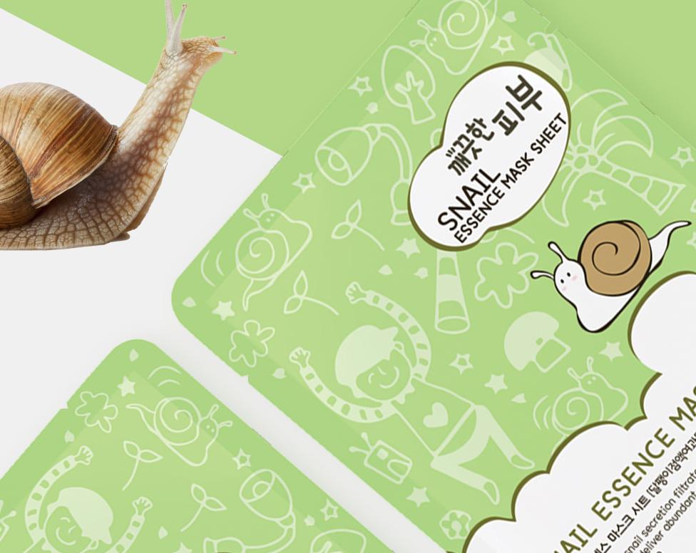 Esfolio Маска-салфетка для лица Pure Skin Snail Essence – Питательная корейская маска для лица