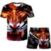 Mens Tiger Clothes Sets Summer Boys Cute T Shirts Short Pants 2pcs Clothing Suits Men Fashion Casual Costume Outfits