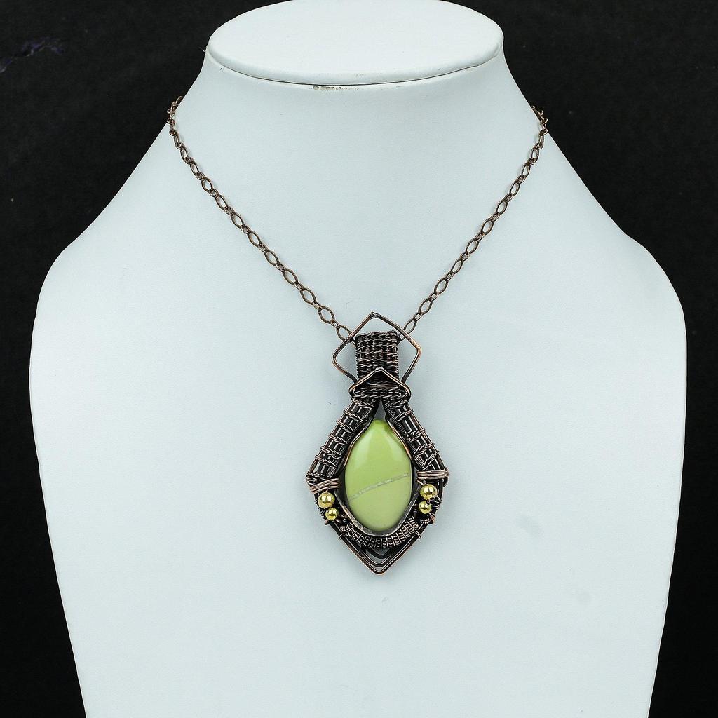 Подвеска-змеевик, медная проволока, обернутая драгоценным камнем, потрясающая бижутерия, дизайнерская подвеска ручной работы, медная бижутерия, подарок для матери