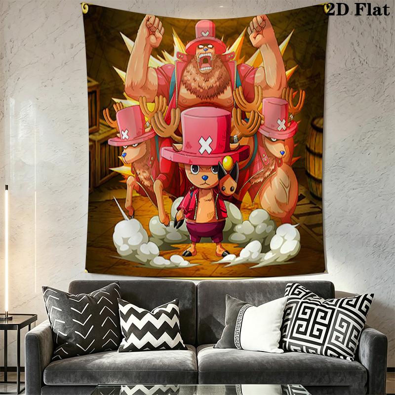 One Piece Luffy Tapestry Wall Tapestry Fashion Print Wallmounted Wall Covering Decoration Atmospheric Background Cloth Work Of Art