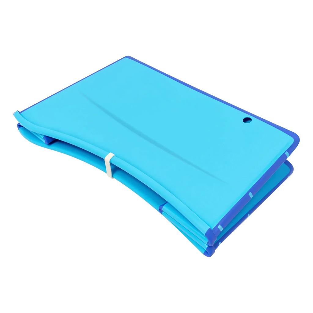 Foldable Adult Bath Tub, 38Inch Collapsible Soaking Bathtub Blue Thickened Plastic Folding Bathtub Rectangle for Household