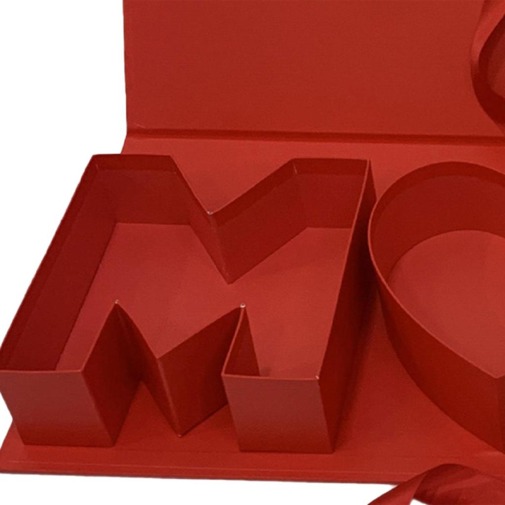 Mom Letter Shaped Empty Flower Box Mother's Day Creative Floral Packaging for Valentines Anniversary DIY Decorations Parties
