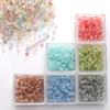 140Pcs Double Pointed Faceted Glass Beads Frosting Sprinkling Seed Beads For DIY Bracelets Necklaces Jewelry Making
