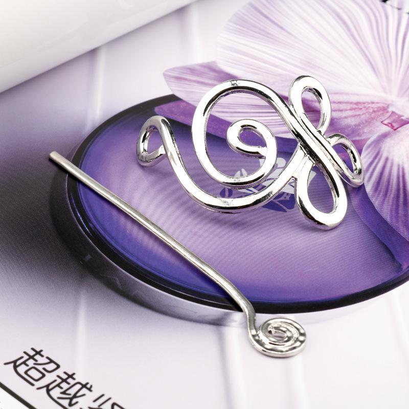 Европейская и американская ретро заколка для волос с кельтским узлом - Металлическая корона для высокой прически