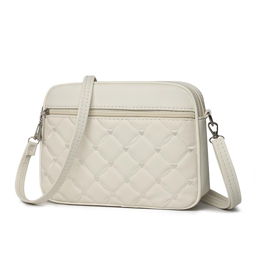 Новая женская сумка кроссбоди, многослойная, практичная, с вышивкой в виде ромбов, на плечо, сумка для мамы, женская