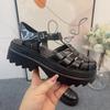 Женские плетеные римские сандалии на толстой подошве с высоким каблуком Melissa – Модные и универсальные, лето 2024.