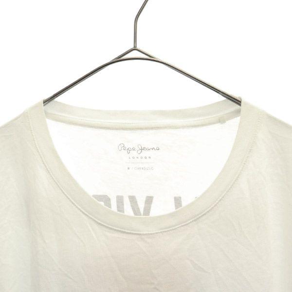 Pepe Jeans Принт Футболка с длинным рукавом M белая Роза Длинная футболка Мужская Б/у