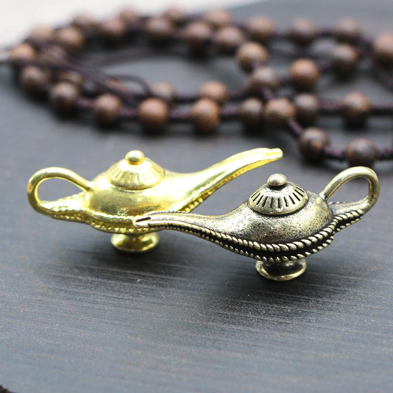 Брелок-подвеска в виде лампы Аладдина из латуни ручной работы