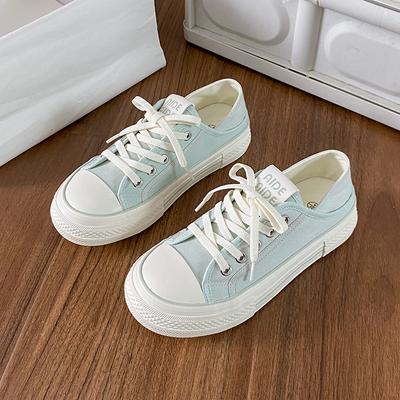 CRLAYDK Летние женские низкие парусиновые туфли Симпатичные модные кроссовки на шнуровке для скейтбординга Повседневные туфли без застежек для ходьбы Теннисные туфли для женщин