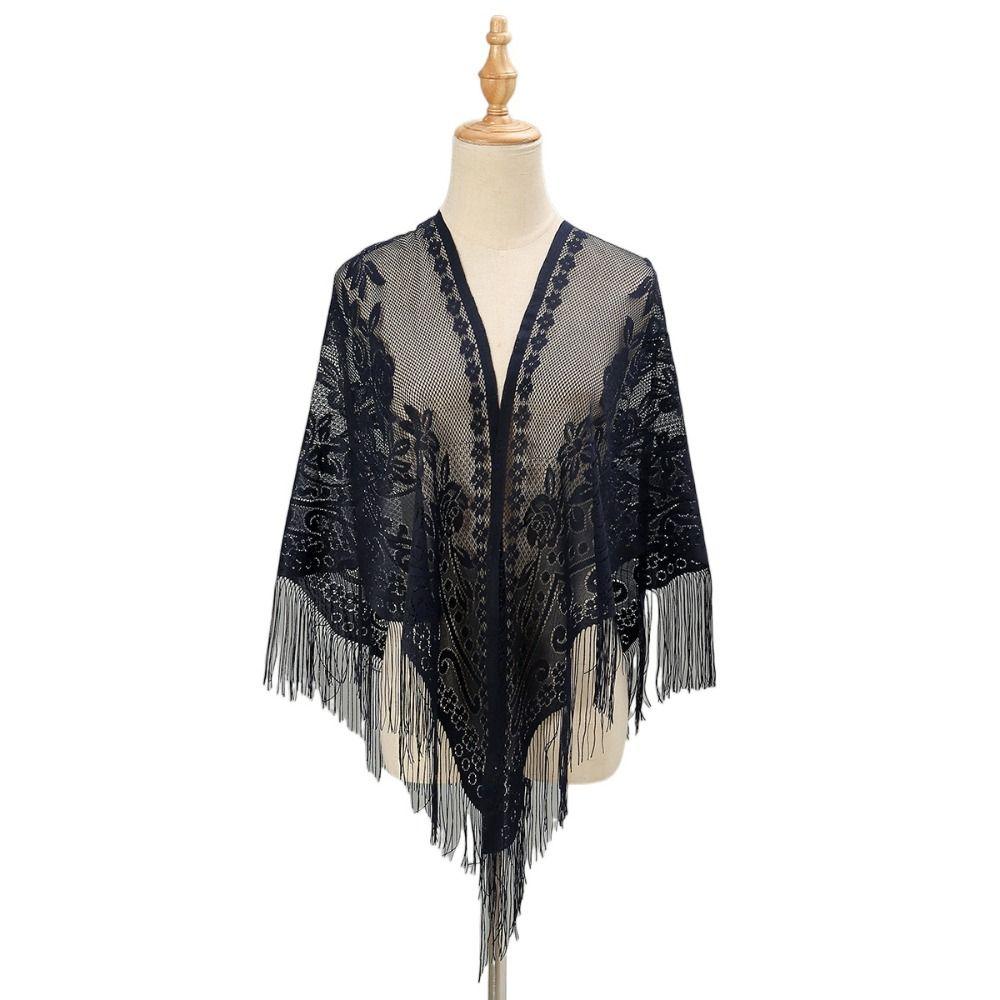 С кисточкой женская шаль разноцветный тюль шаль плащ модный шарф женский