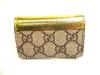 Authentic GUCCI Japan Limited GG Gold Leather Gold H/W 6 Pics Key Cases #a142  Refurbished