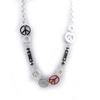 [G5890] - Red 'Peace' Designer Necklace