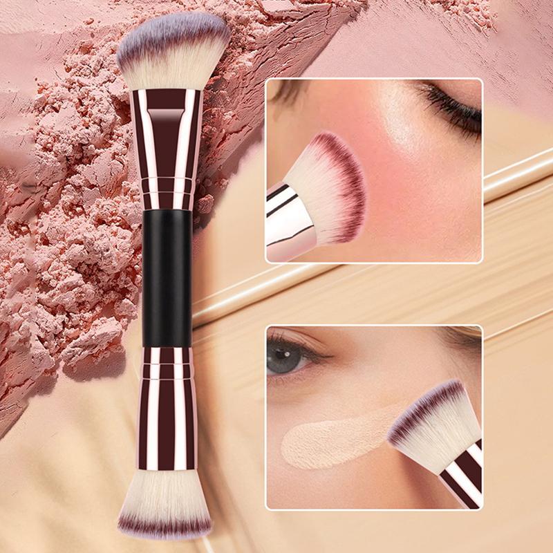 1/2/5 шт. Кисть для макияжа основы Двусторонняя Плоская/Скошенная вершина Кисть для контура Для красоты Растушевки Жидкая Пудра Консилер Крем