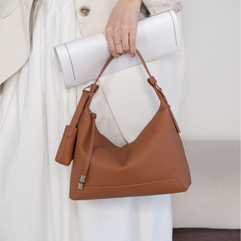 Женская сумка из коровьей кожи на одно плечо с большой вместимостью через плечо для пельменей, модная и простая сумка для покупок