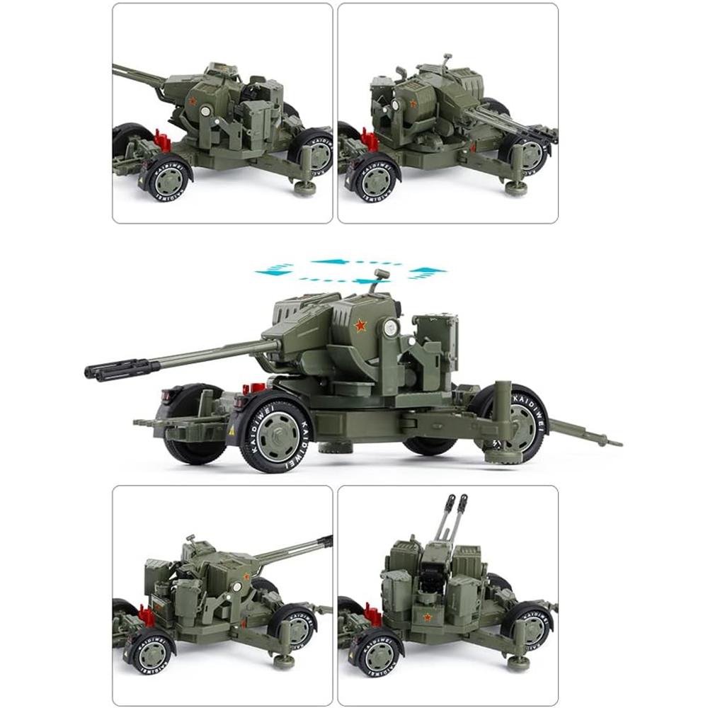 1/35 откатной автомобиль, противополетная пушка, зенитная пушка, двойной бегун, миномет, запуск ракеты, военная модель из сплава, детская игрушечная машина, литые под давлением металлические автомобили, игрушки