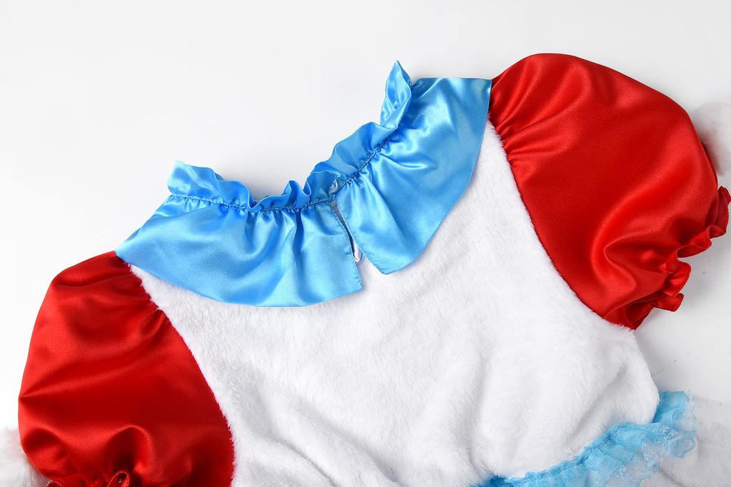 ReliBeauty Косплей-платье Белого Кролика для костюма на Хэллоуин для Watch Bunny Marshmallow Детское на день рождения Повязка на голову с кроличьими ушками Размер 120 Детское, Девочки, Кролик,