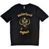 Официально лицензированная футболка Motorhead England Classic Gold для мужчин, черная, 100% хлопок, мужские футболки, топ, ClassicTee