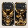 Стильный чехол из закаленного стекла с рисунком орла и золотых ромбов для OPPO Reno 13 F 12 11 10 Pro Plus Find X8 X3 Lite A58 5G.
