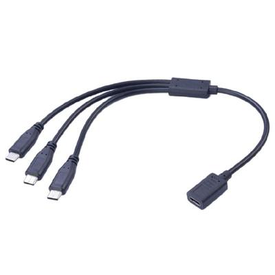 Разветвитель Type C, 1 порт Type C (мама) на 3 порта Type C (папа), Многопортовый адаптер-разветвитель для смартфона