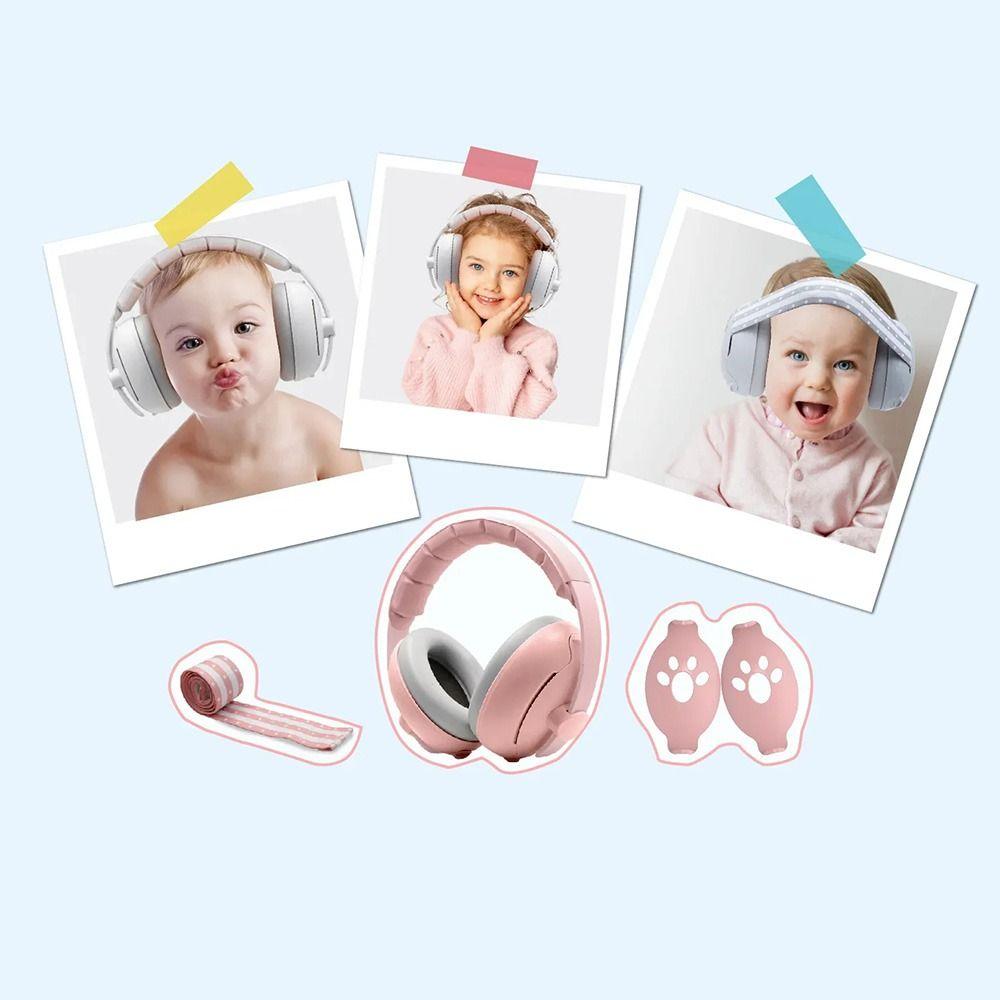Comfortable 2-in-1 Baby Ear Muffs Adjustable Band Toddler Noise Reduction Earmuffs Outdoor