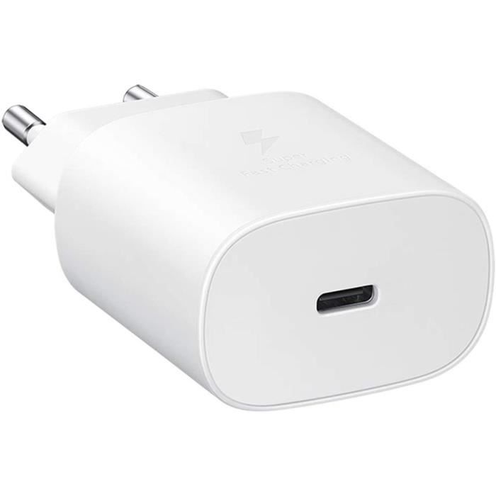 Chargeur Secteur Rapide 25W, Port USB Type C (sans câble)[12]