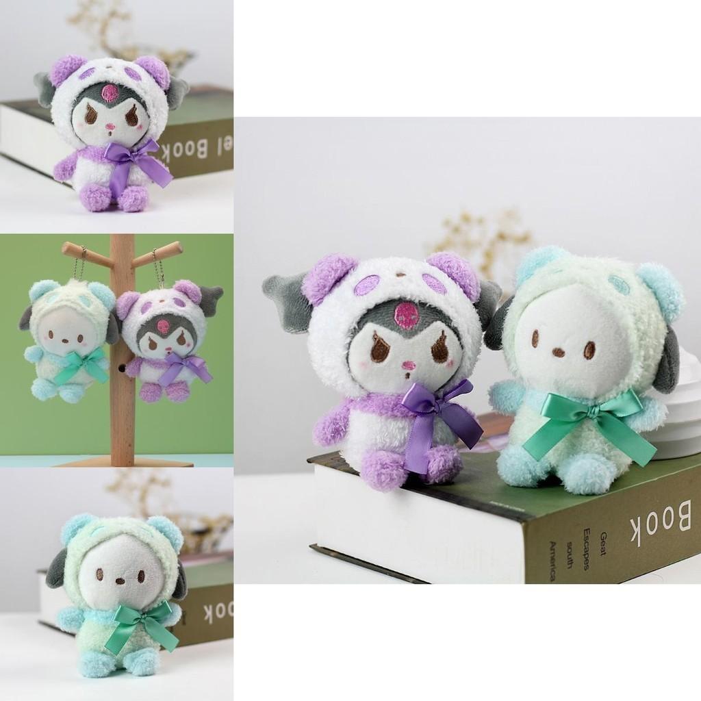 Плюшевая брелок-игрушка Sanrio Мягкая и милая Дизайн Kuromi Для фанатов аниме
