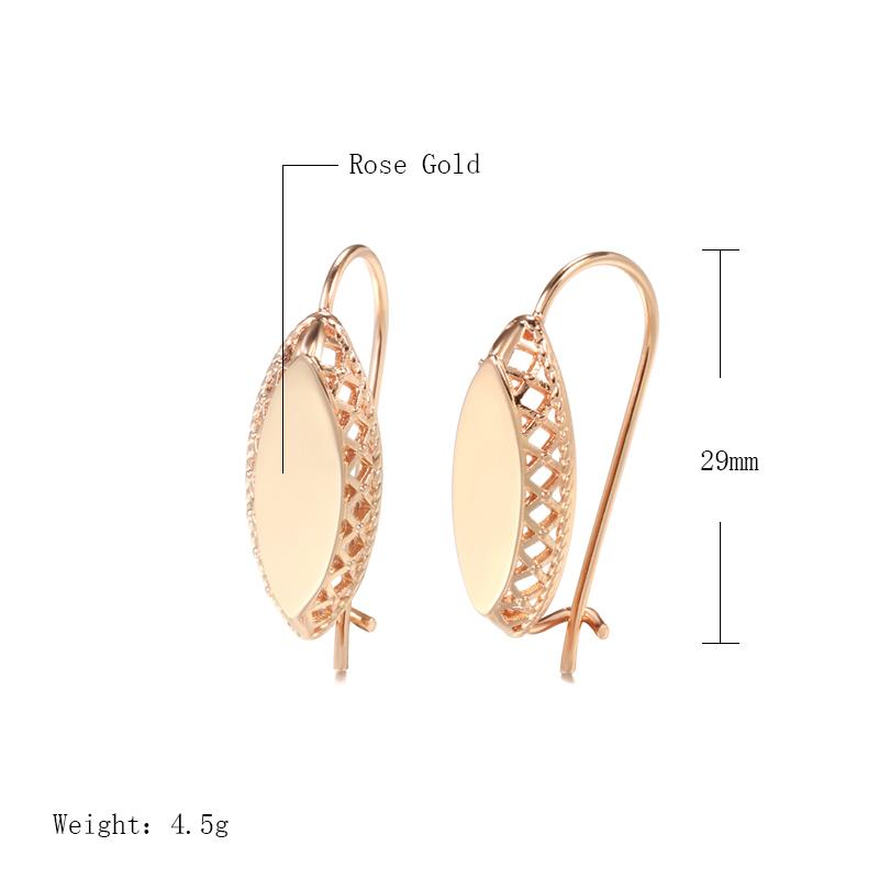 Винтажные глянцевые серьги Kinel, элегантные английские серьги из розового золота 585 пробы