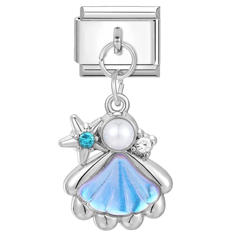 Синяя Ночь Звездное Небо Луна Звезда Кошки Собака Сердце Бабочка Итальянские Шармы-Звенья Подходят для 9мм Браслета из Нержавеющей Стали Женщины DIY Изготовление