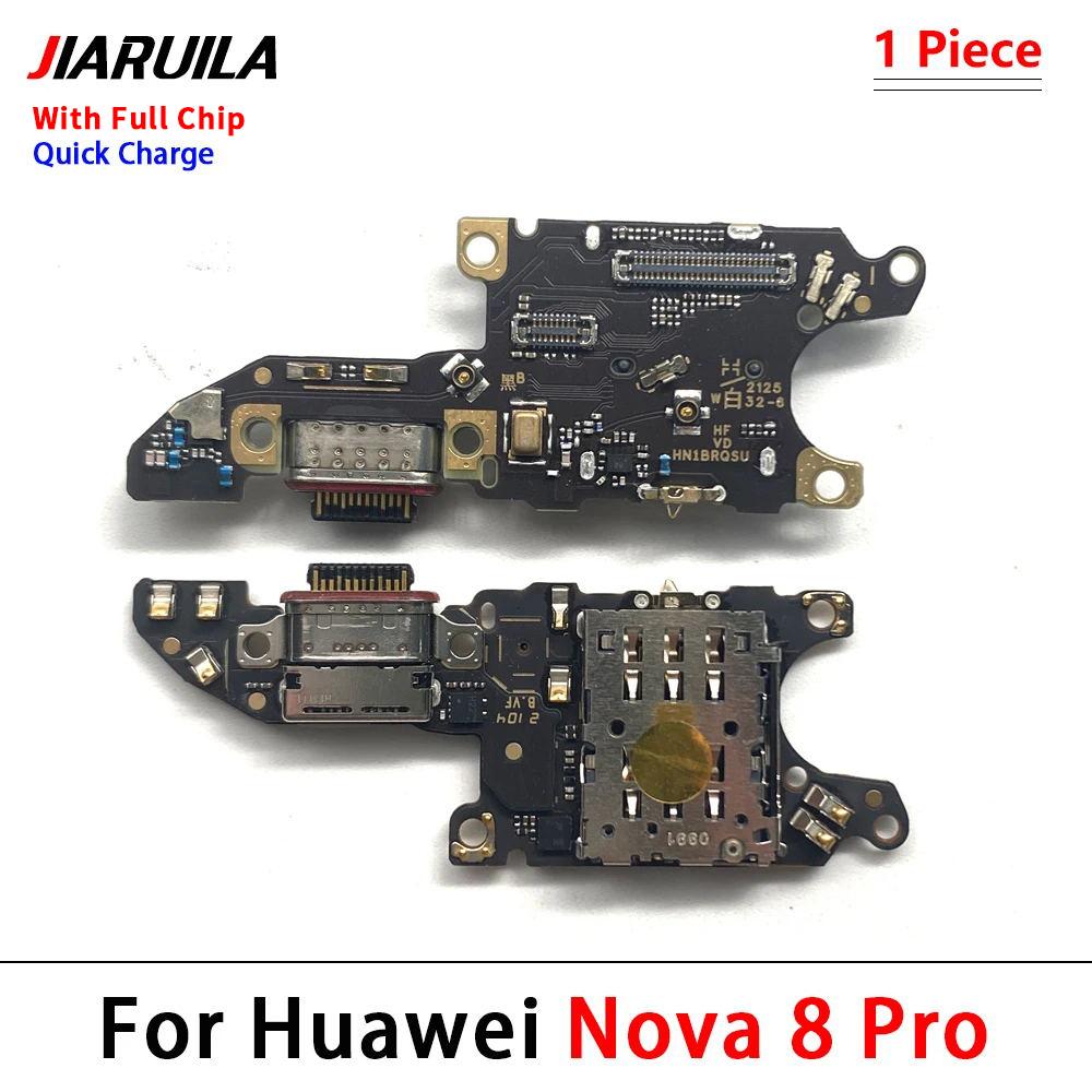 Плата USB-зарядки для Huawei Nova 1T 7 8 9 11 Pro Se Порт USB-зарядки Разъем платы USB Шлейф с микрофоном